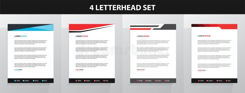 Letterhead Template Set for Stationary. Professional and modern letterhead. Easy to use. Letterhead Template Set for Stationary. Professional and modern letterhead. Easy to use.