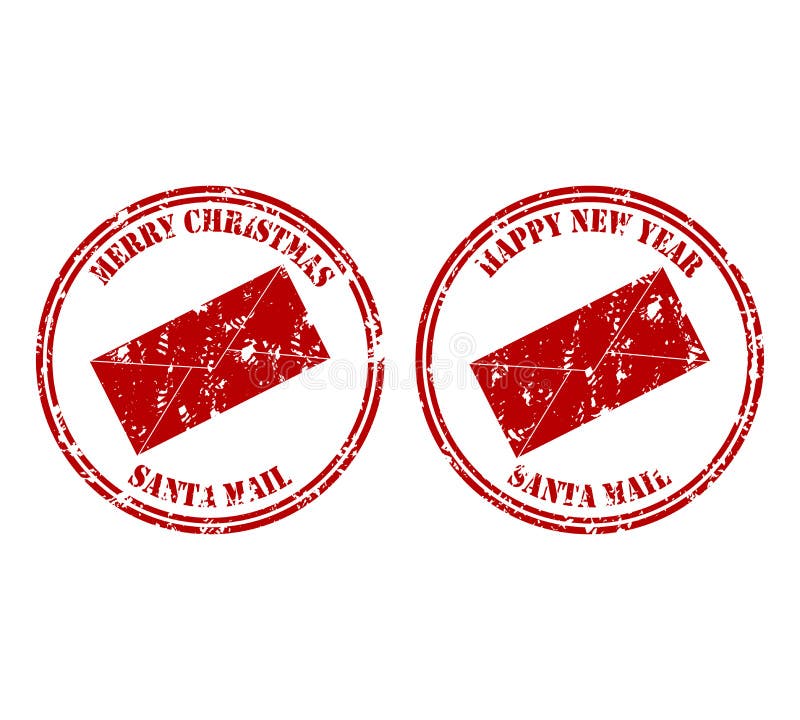 Briefmarke-Weihnachts-Sankt-Lieferung lizenzfreie abbildung Briefmarke-Weihnachts-Sankt-Lieferung lizenzfreie abbildung