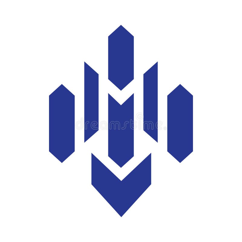 Brievenm Blue Logo vector vector illustratie Brievenm Blue Logo vector vector illustratie