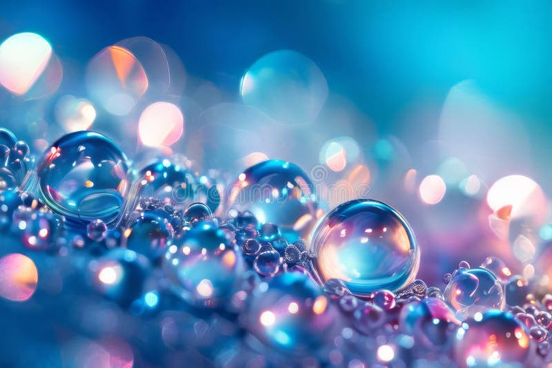 Bright abstract background in the form of bubbles with colorful light spots. royalty free stock photos