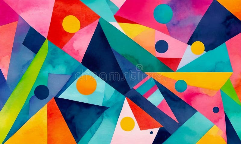 Bright abstract background of multicolor shape, colorful watercolor pattern royalty free illustration