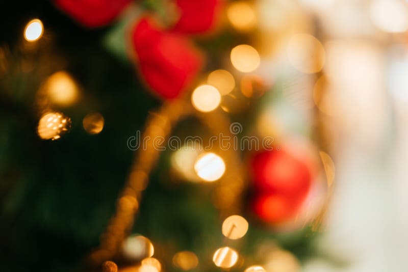Blurred Christmas Background Stock Photo - Image of snowflake, gold ...
