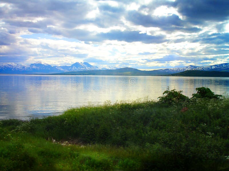 The bright and amazing nature of Spitsbergen. Norway stock photography The bright and amazing nature of Spitsbergen. Norway stock photography