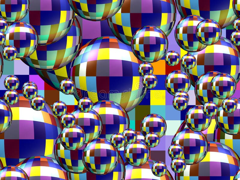 Spherical squares vector illustration Spherical squares vector illustration