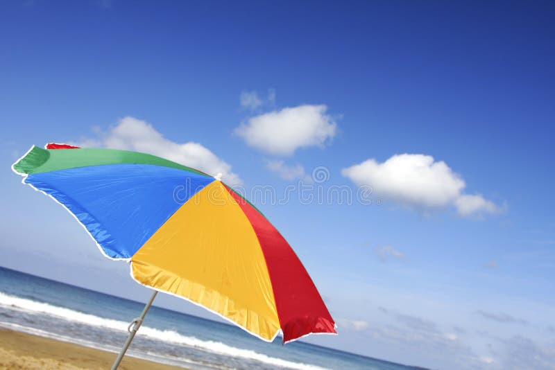 Tropical Parasol at the Beach Stock Image Image of rocks, decorated
