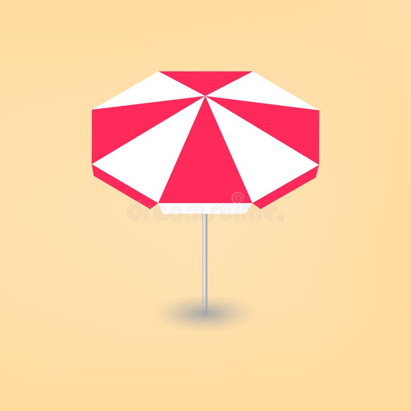 Download Bright Beach Umbrella 3D, Vector Illustration. Stock ...
