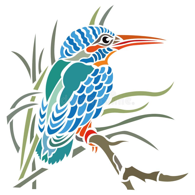 Kingfisher Bird Paradise Tattoo Shirt Illustration Stock Illustration  1209304453 | Shutterstock