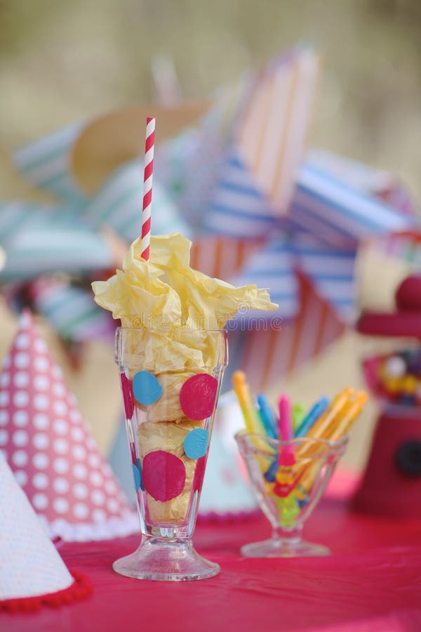 Bright Birthday Party Celebration Decorations royalty free stock images Bright Birthday Party Celebration Decorations royalty free stock images
