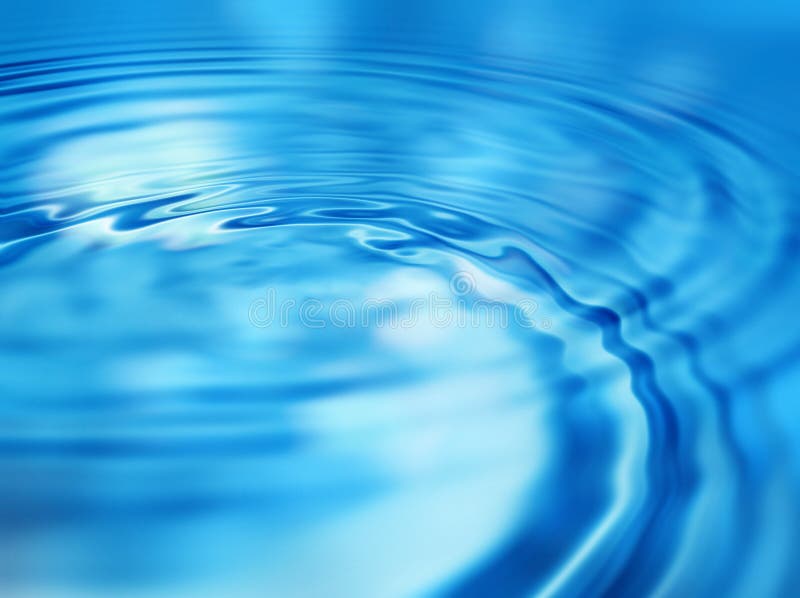 Bright blue abstract background with water ripples pattern vector illustration