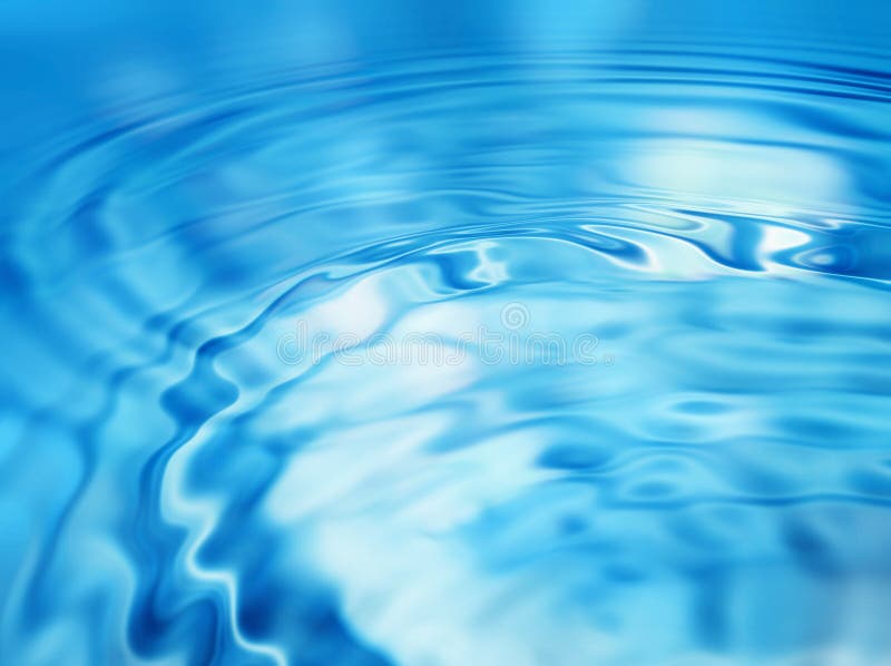 Bright blue abstract background with water ripples pattern royalty free illustration