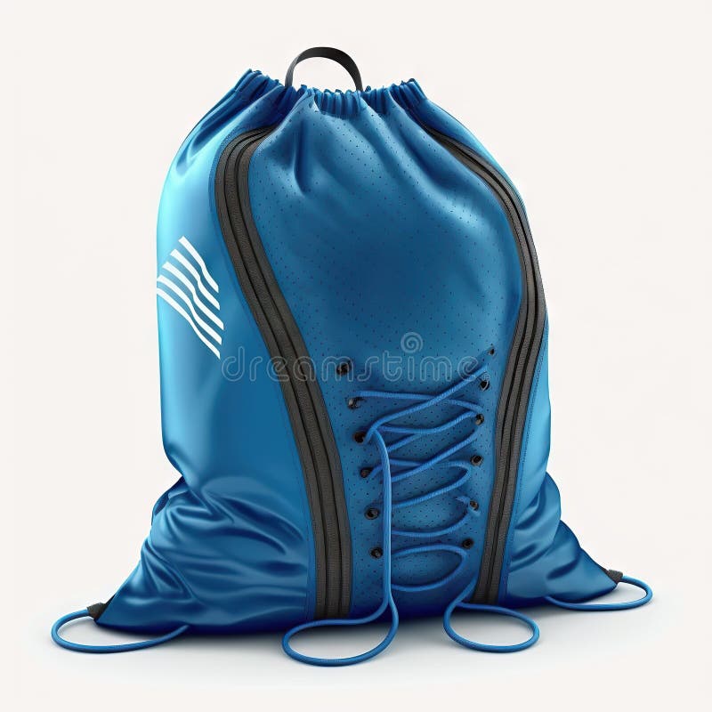 Bright Blue Backpack Mockup Shoulder Bag with Straps for Easy Carrying