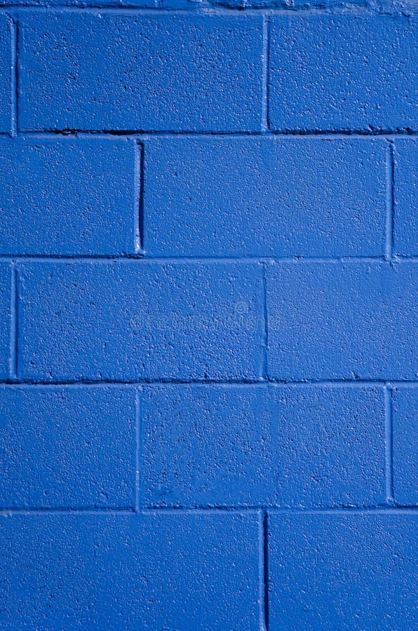 Bright Blue Brick Wall stock image. Image of architectural 92469605