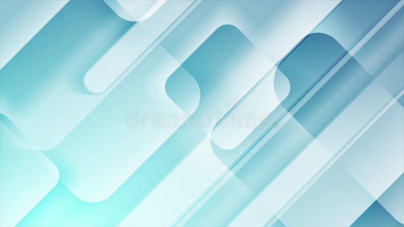 Bright blue geometric tech motion background with glossy squares royalty free illustration