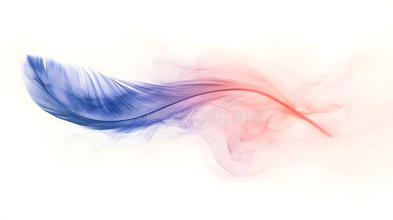 Bright Blue Maple Leaf with Splashes of Orange Paint on an Artistic royalty free illustration.