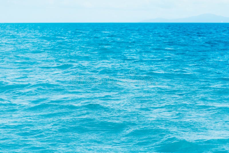 Bright Blue Ocean with Smooth Wave Background. Stock Image Image of