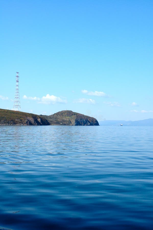 Bright blue sea scenery.