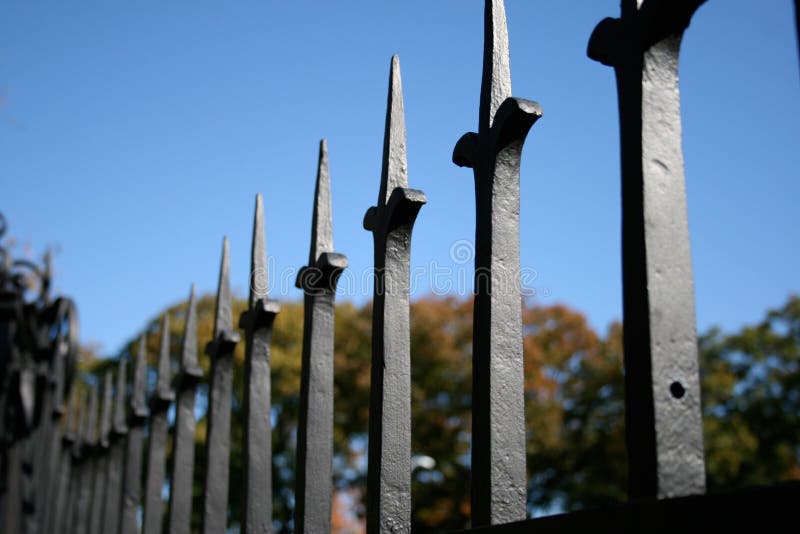Wrought Iron Fence Posts stock photo. Image of united 123016770