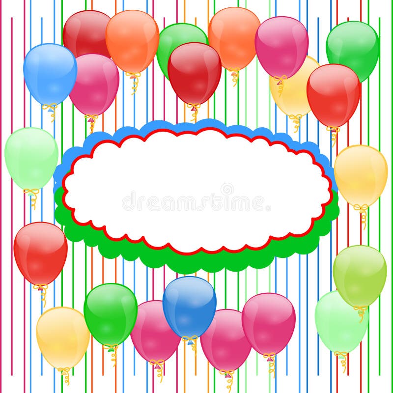 Balloons Bright Place Card Balloons Bright Place Card