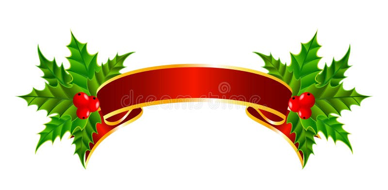 bright christmas red ribbon