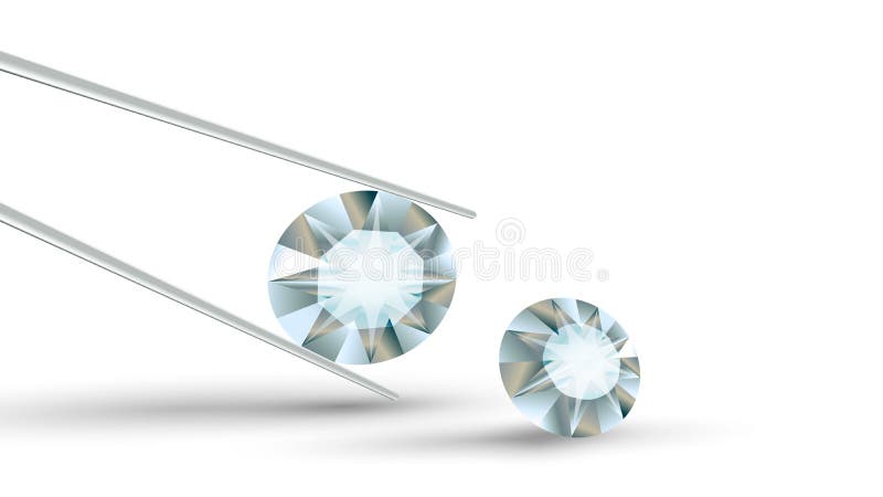 Bright Clear Brilliant Diamond In Tweezers Vector royalty free illustration Bright Clear Brilliant Diamond In Tweezers Vector royalty free illustration