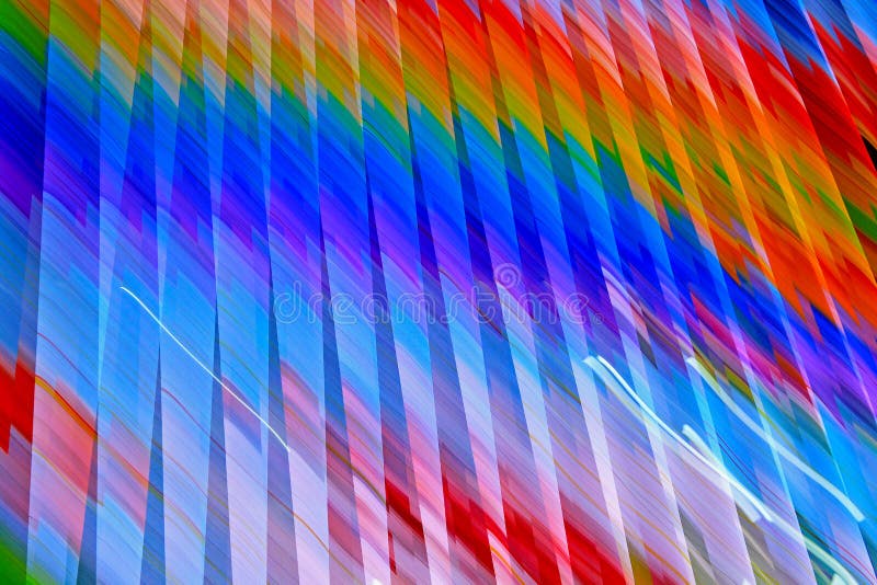 Blurred lighting effect in the colors of rainbow stock image