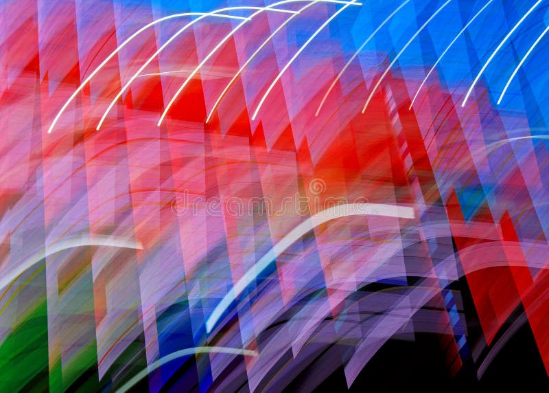 Blurred lighting effect in the colors of rainbow stock photo