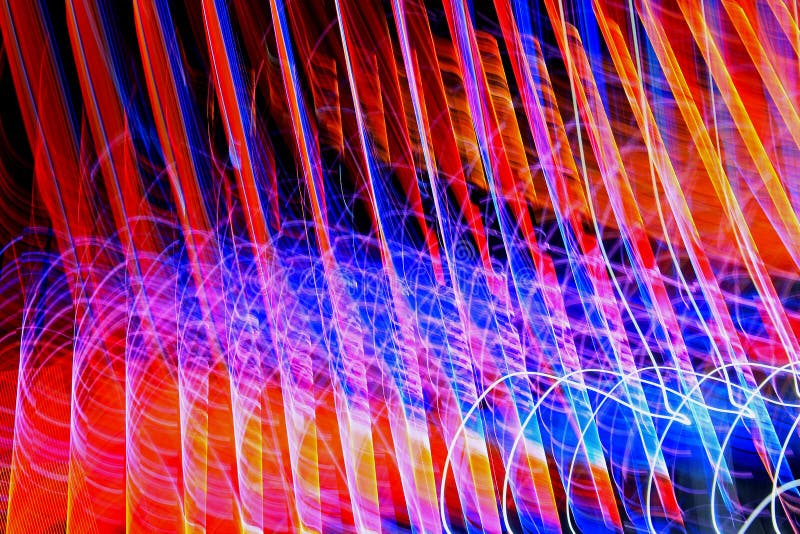 Blurred lighting effect in multiple colors royalty free stock photo