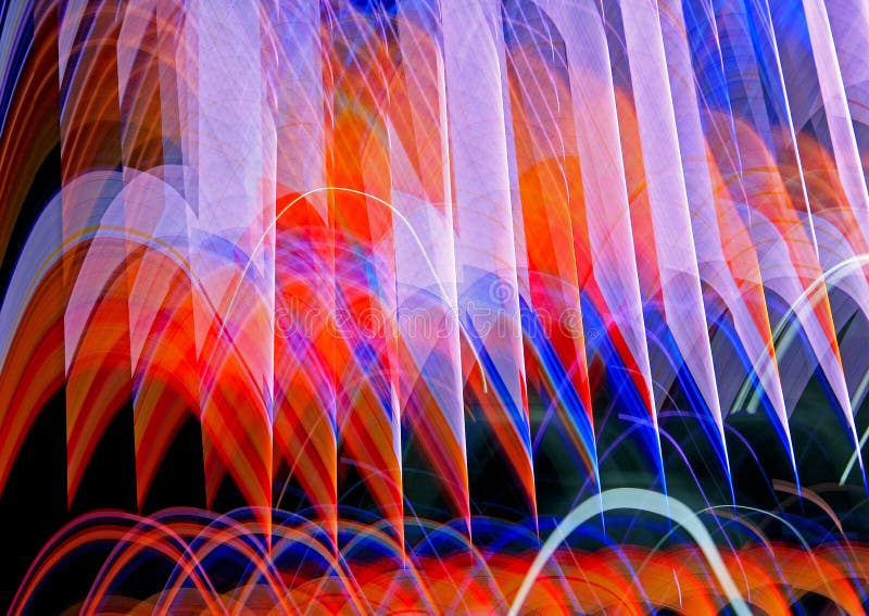 Blurred lighting effect in multiple colors stock photography