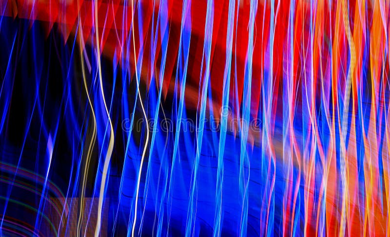 Blurred lighting effect in changing colors stock photos