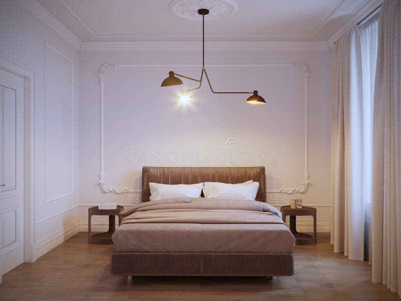 Bright and Cozy Modern Bedroom Interior Design with White Walls