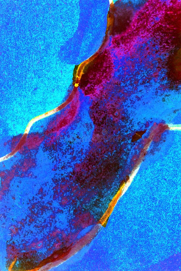 Bright daubs abstract poster color painting.