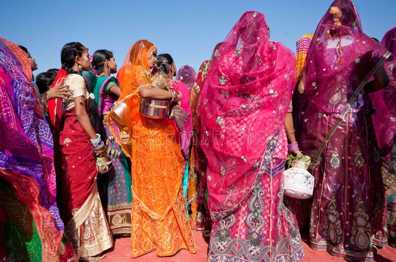 Bright dresses of women on the village Desert Festival royalty free stock photography Bright dresses of women on the village Desert Festival royalty free stock photography