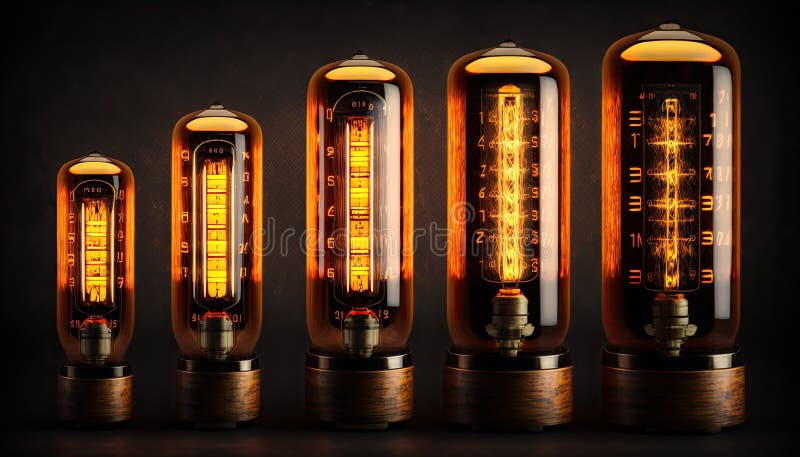 Bright edison bulb light idea background Made with Generative AI vector illustration