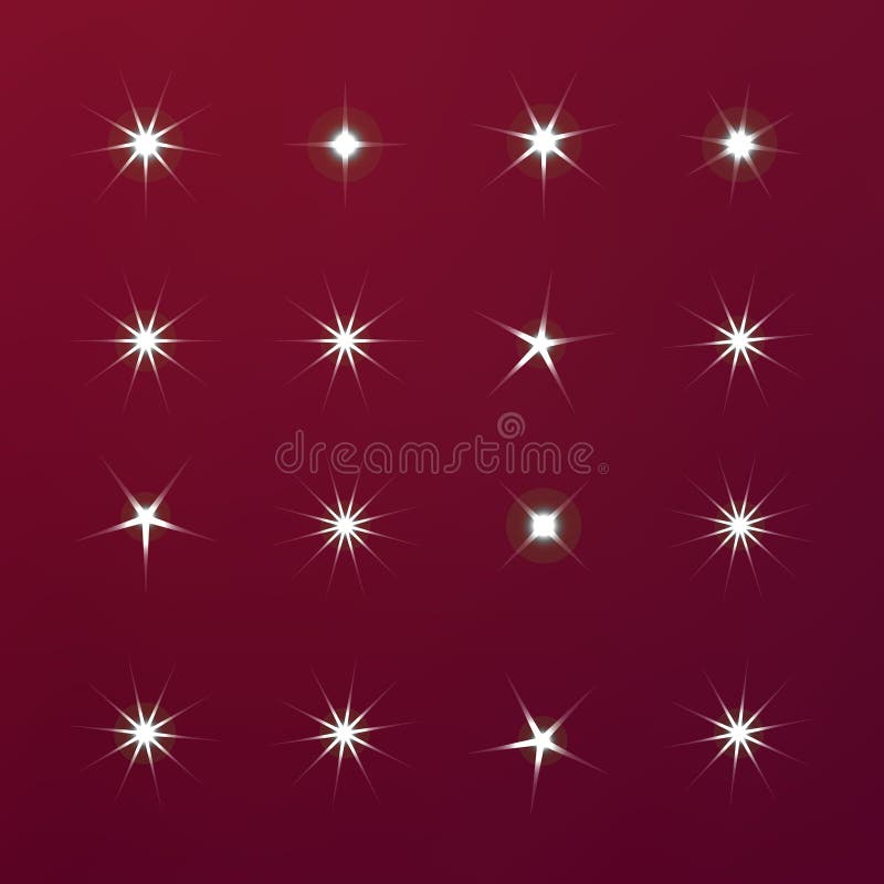 Bright Firework, Decoration Twinkle, Shiny Flash. Glowing Light Stock