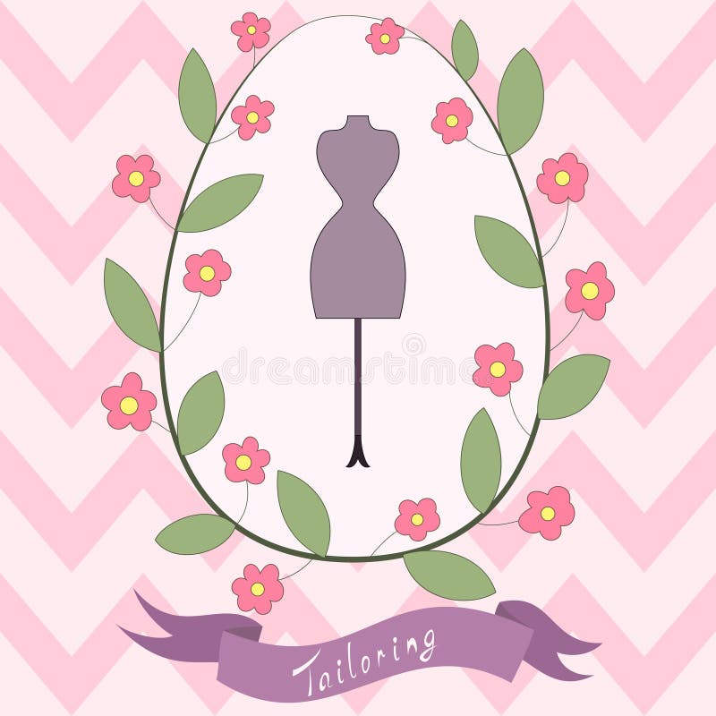 Mannequin and Tailor Meter Ribbon Stock Vector - Illustration of hobby ...