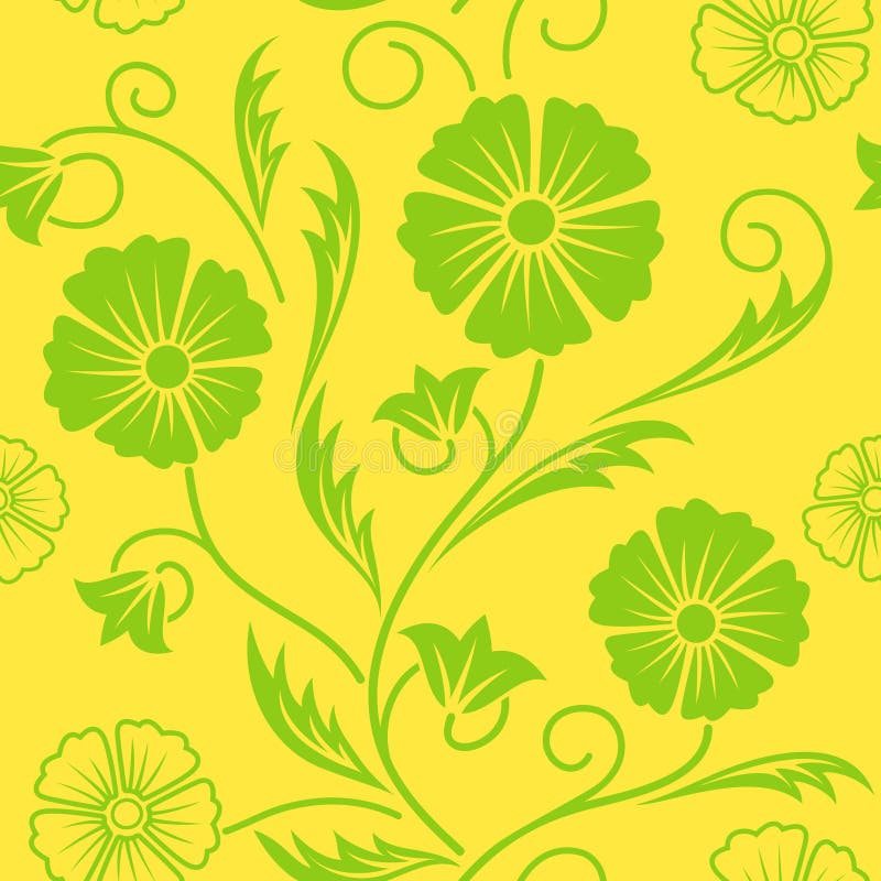 Bright floral ornate seamless pattern.