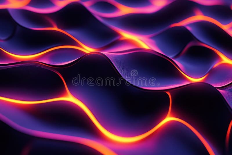 Colorful wave patterns create dynamic textures in a vibrant abstract design stock illustration