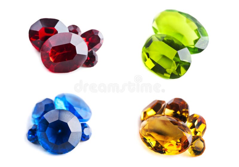 Bright gems stock photo