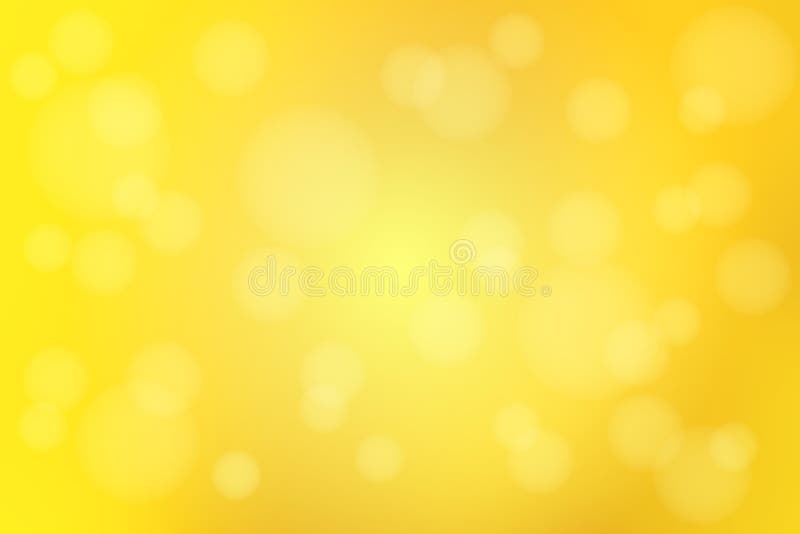 Bright golden yellow abstract with bokeh lights blurred background vector illustration