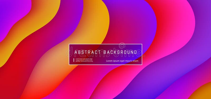 Bright gradient multicolored abstract layered background with geometric fluid wave shapes. royalty free illustration Bright gradient multicolored abstract layered background with geometric fluid wave shapes. royalty free illustration