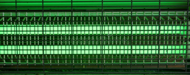Bright green glowing UV lamp. Electric insect trap stock images Bright green glowing UV lamp. Electric insect trap stock images