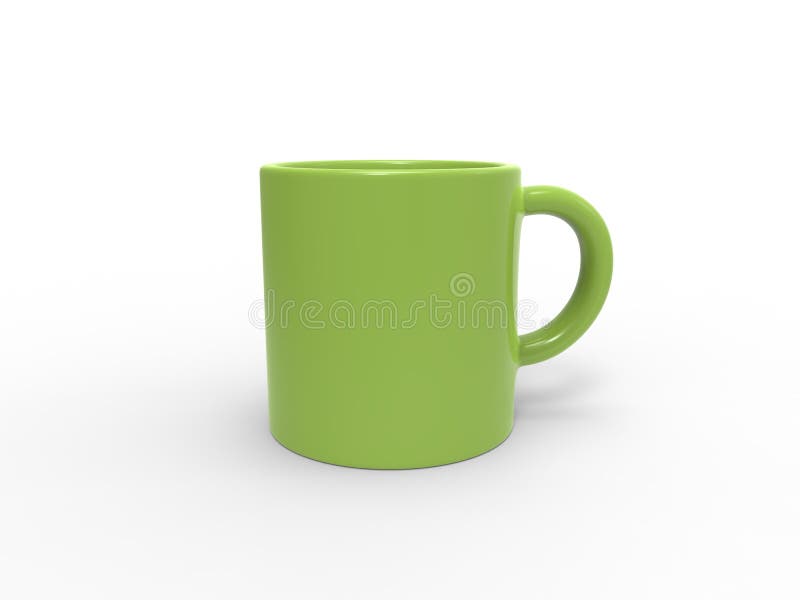 Bright Green Tea/coffee Mug Stock Illustration Illustration of food