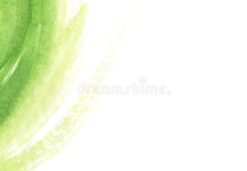 Bright green waves abstract background, abstract watercolor hand painted background vector illustration