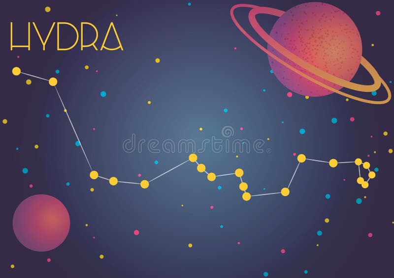 The constellation Hydra vector illustration The constellation Hydra vector illustration