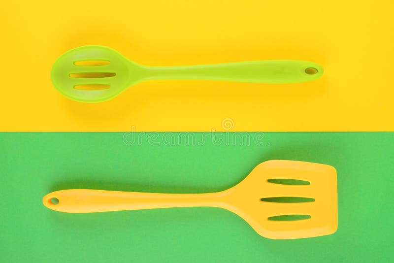 Download Bright Kitchen Utensils On Yellow And Pink Background Creative Idea Stock Photo Image Of Color Cook 157603316 Yellowimages Mockups