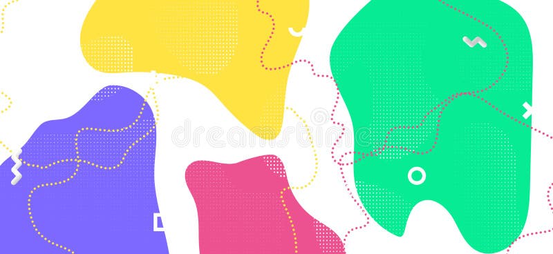 Bright Memphis Shapes. Creative Abstract stock illustration