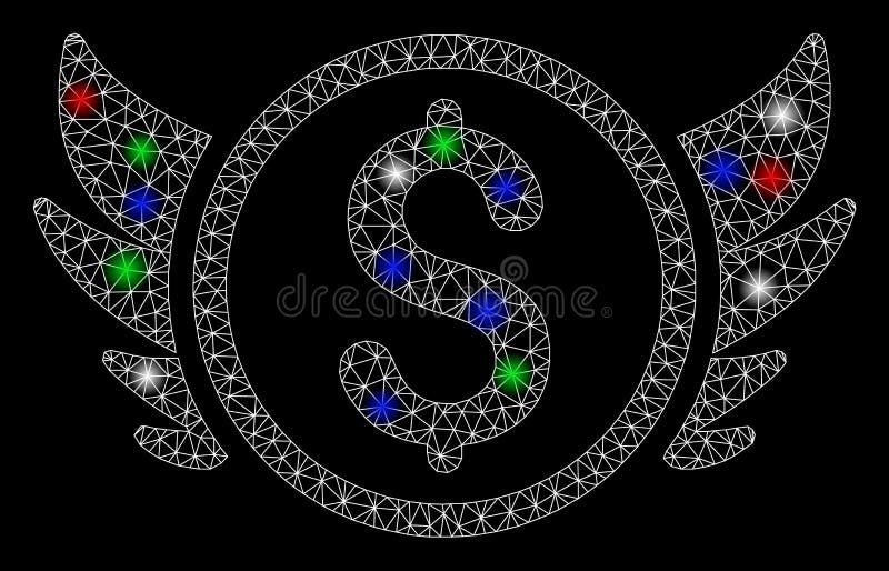 Bright Mesh Carcass Angel Investment with Light Spots royalty free illustration