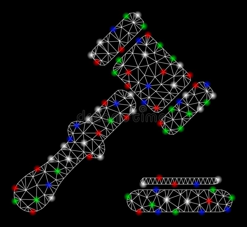 Bright Mesh Carcass Auction with Flash Spots royalty free illustration