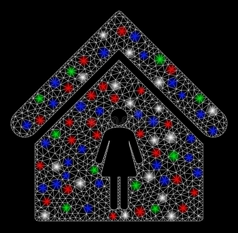 Bright Mesh Carcass Woman Toilet with Light Spots royalty free illustration