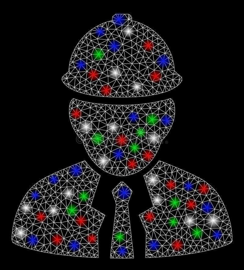 Network Engineer Vector Mesh Stock Illustration Illustration of flat